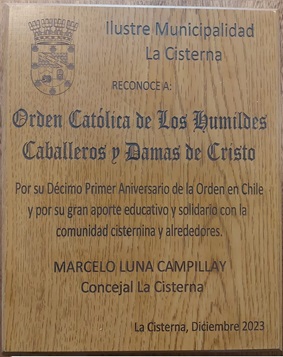 Reconocimiento Municipalidad La Cisterna 2023